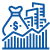 Icon representing strategic investment planning